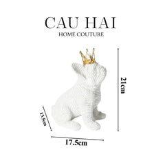 Set 2 Tượng Công Tước BullDog The Majestic Bull Duke-CẬU HAI HOME DECOR