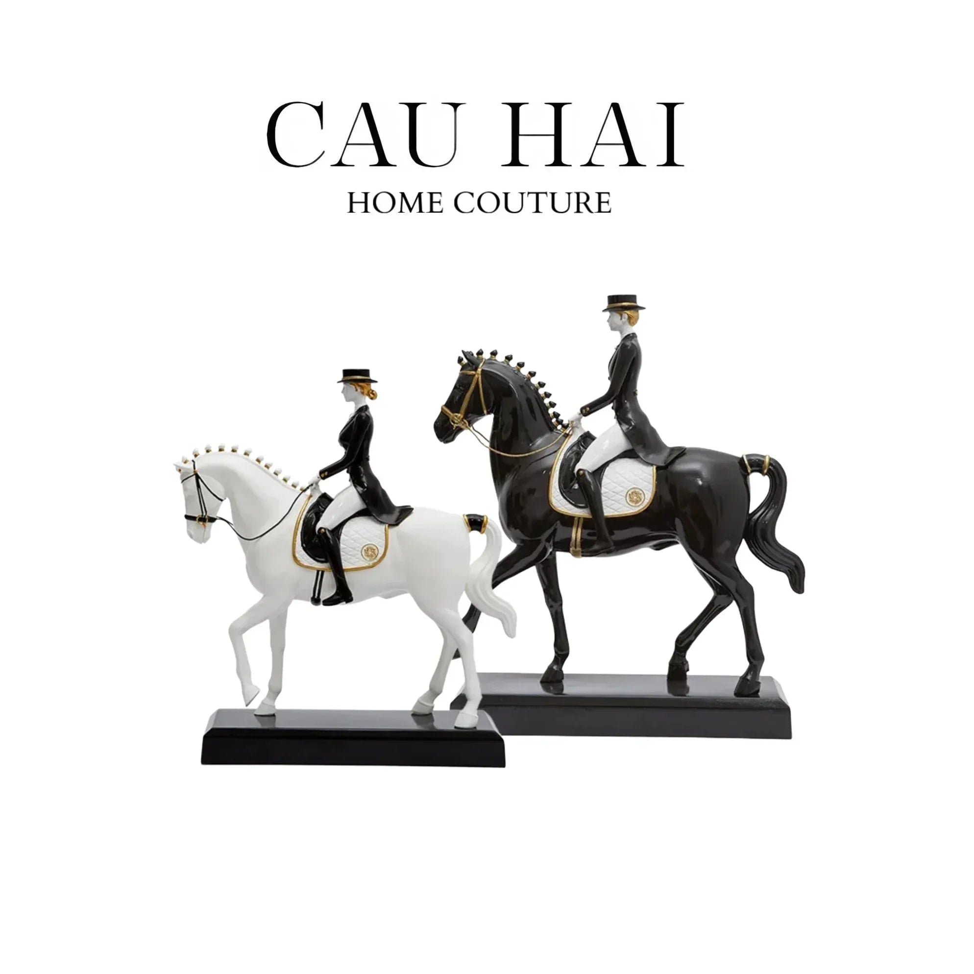 SET 2 TƯỢNG - LES CAVALIERS PRIVILEGE-CẬU HAI HOME DECOR
