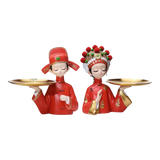 Set 2 Tượng "Tân Lang Tân Nương - Figurine Dynasty Imperial Wedding