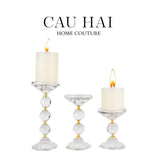 SET 3 ĐẾ NẾN CRYSTAL CROWN TRIO-CẬU HAI HOME DECOR
