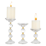 Set 3 Đế Nến Crystal Crown Triptyque Candle Holders - CẬU HAI HOME DECOR