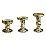 Set 3 Đế Nến Thuỷ Tinh Gold Lacquered Crystal - CẬU HAI HOME DECOR