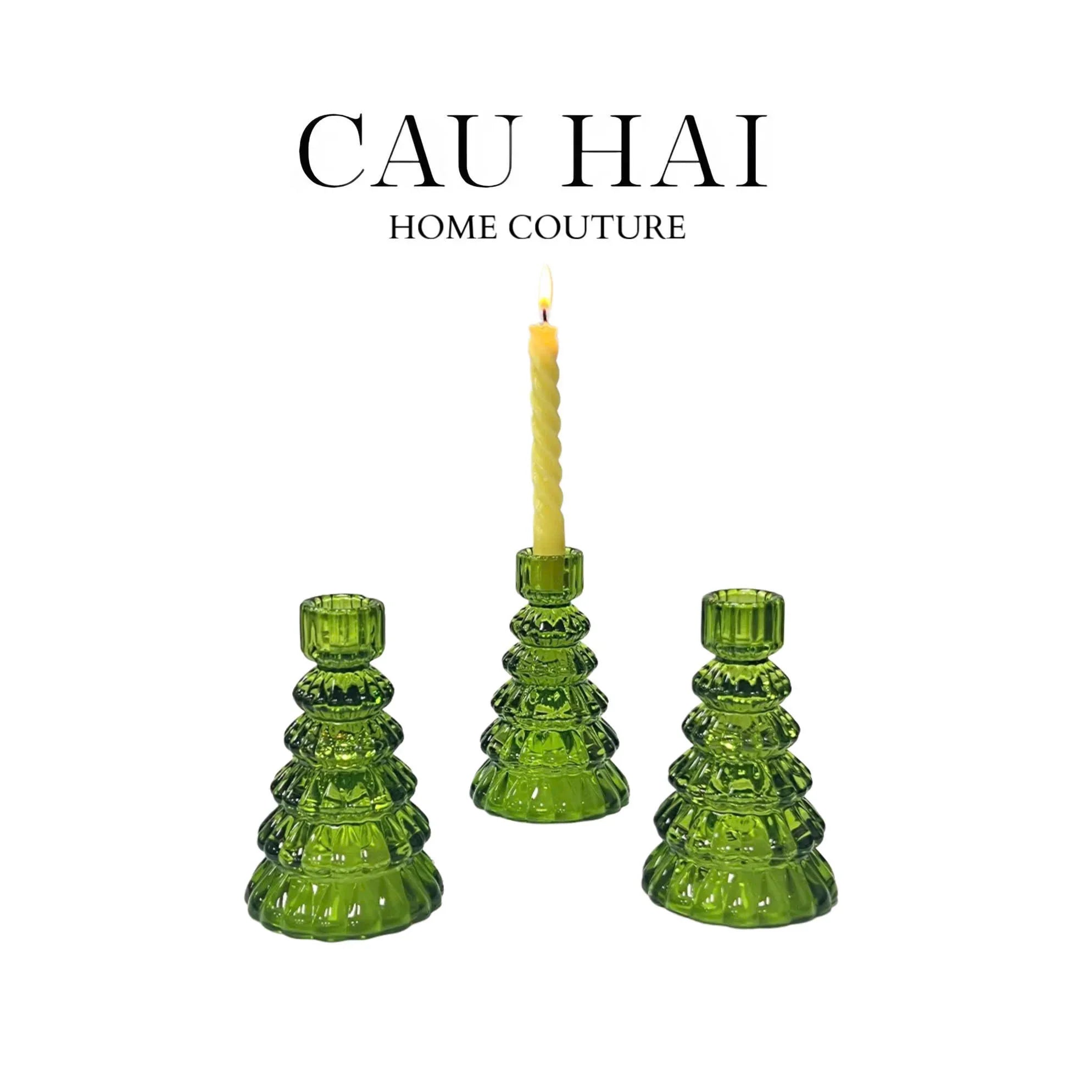 SET 3 ĐẾ NẾN VERT TREE FW25-CẬU HAI HOME DECOR