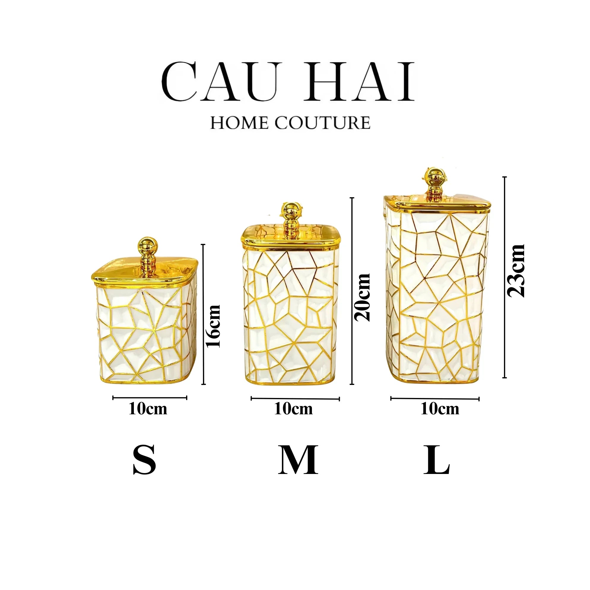 SET 3 LỌ PANTRY ACRY - ÉCLAT ART-CẬU HAI HOME DECOR