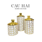 SET 3 LỌ PANTRY ACRY - ÉCLAT ART LUNA-CẬU HAI HOME DECOR