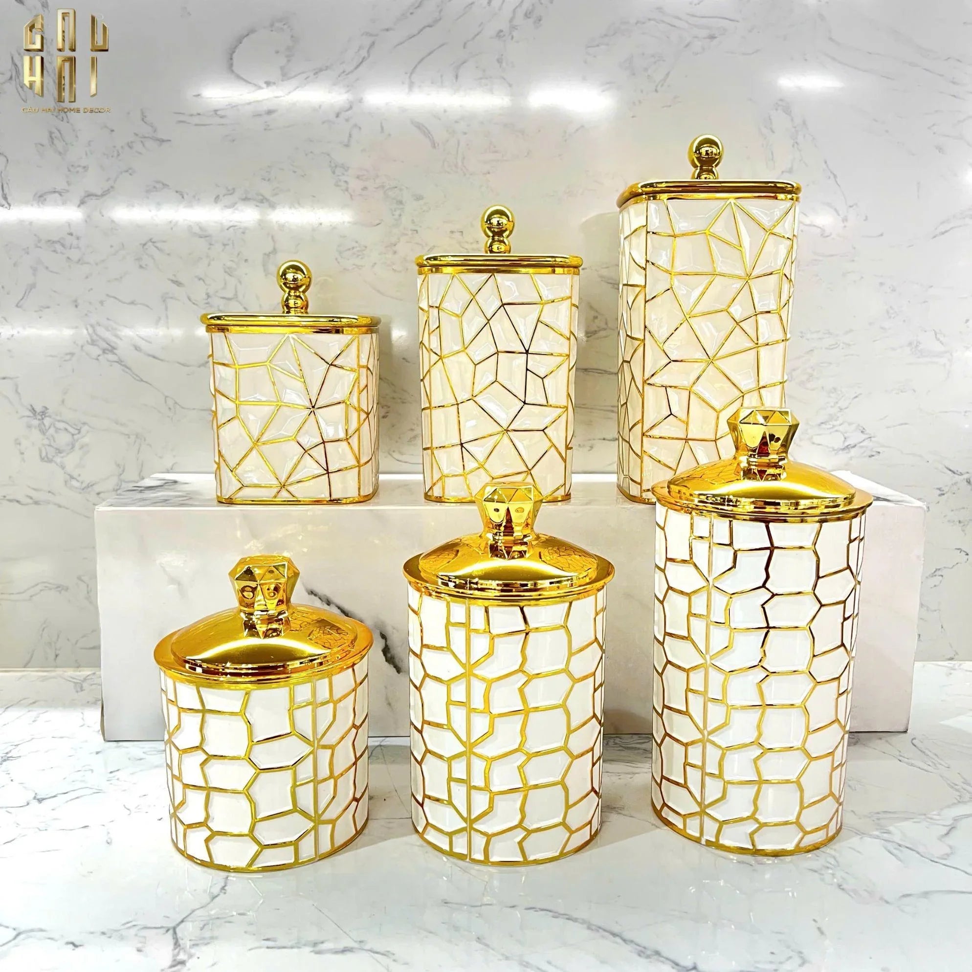 SET 3 LỌ PANTRY ACRY - ÉCLAT ART LUNA-CẬU HAI HOME DECOR