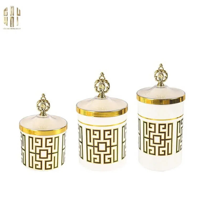 SET 3 LỌ PANTRY ACRY - ÉCLAT ROYAL MEANDER-CẬU HAI HOME DECOR