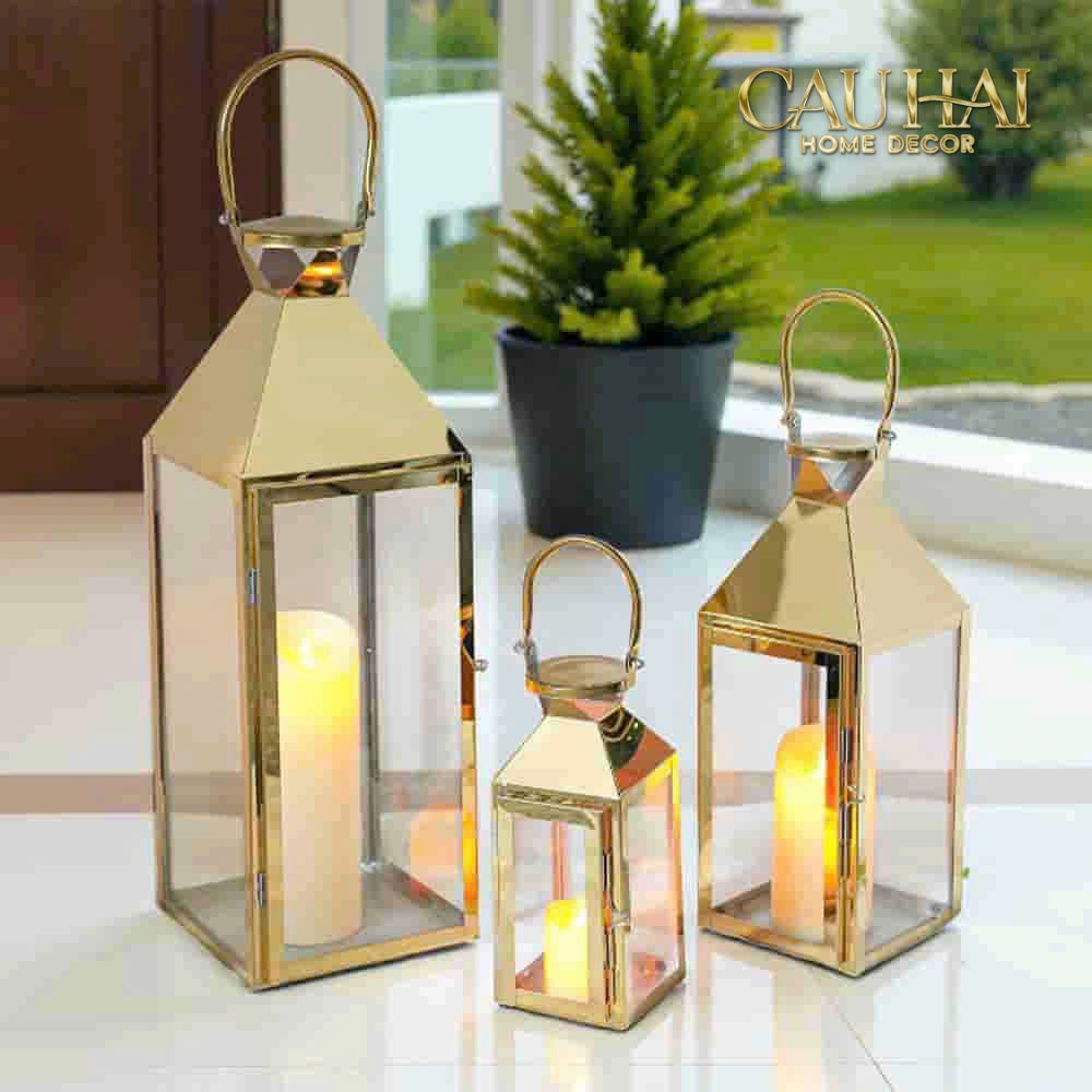 Set 3 Lồng Đèn Metal Lantern Lumière D’Or-ĐÈN TRANG TRÍ-CẬU HAI HOME DECOR-CẬU HAI HOME DECOR