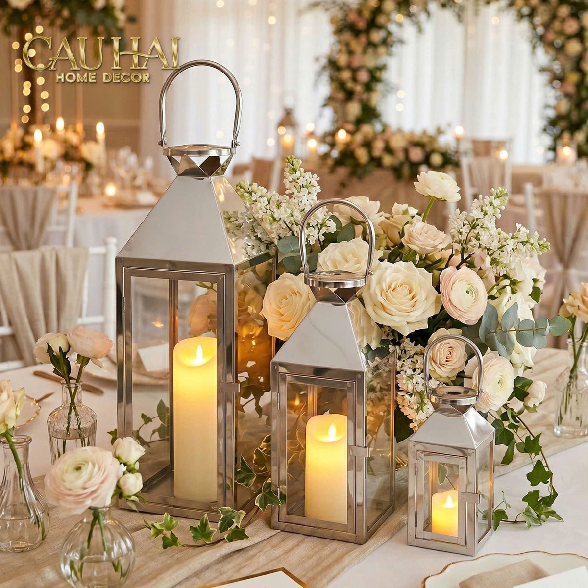 Set 3 Lồng Đèn Metal Lantern Lumière Sterling-ĐÈN TRANG TRÍ-CẬU HAI HOME DECOR-CẬU HAI HOME DECOR