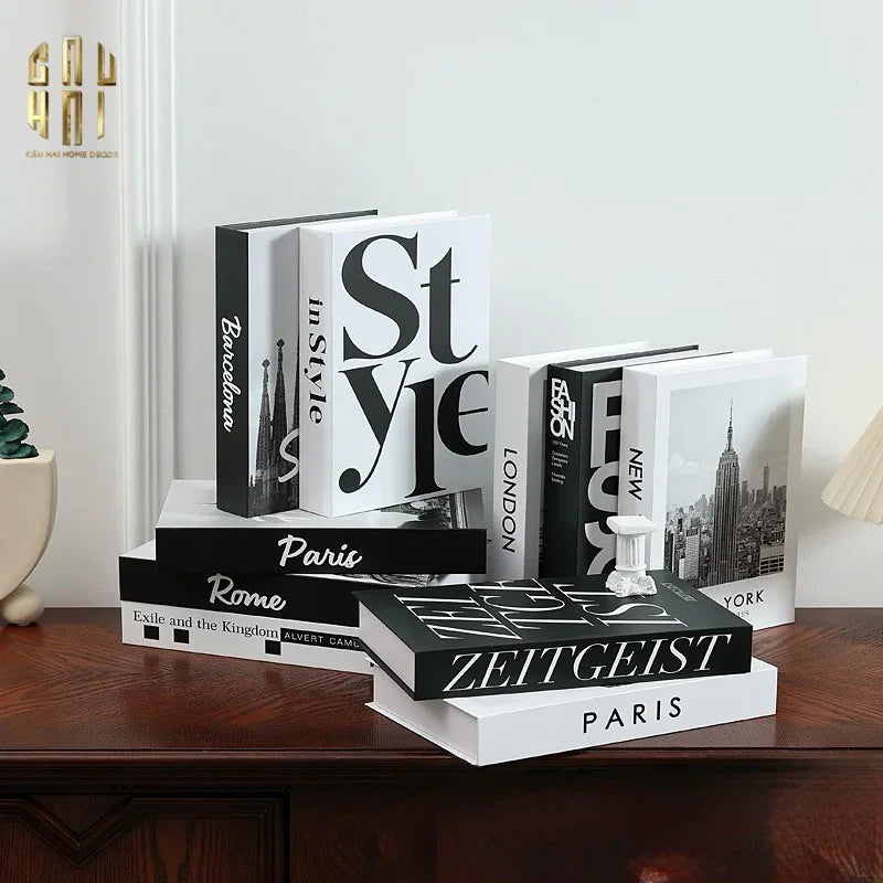 SET 3 SÁCH BLANC OU NOIR-CẬU HAI HOME DECOR