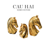 SET 3 TƯỢNG NGỰA GILDED CHEVAUX FW25-CẬU HAI HOME DECOR