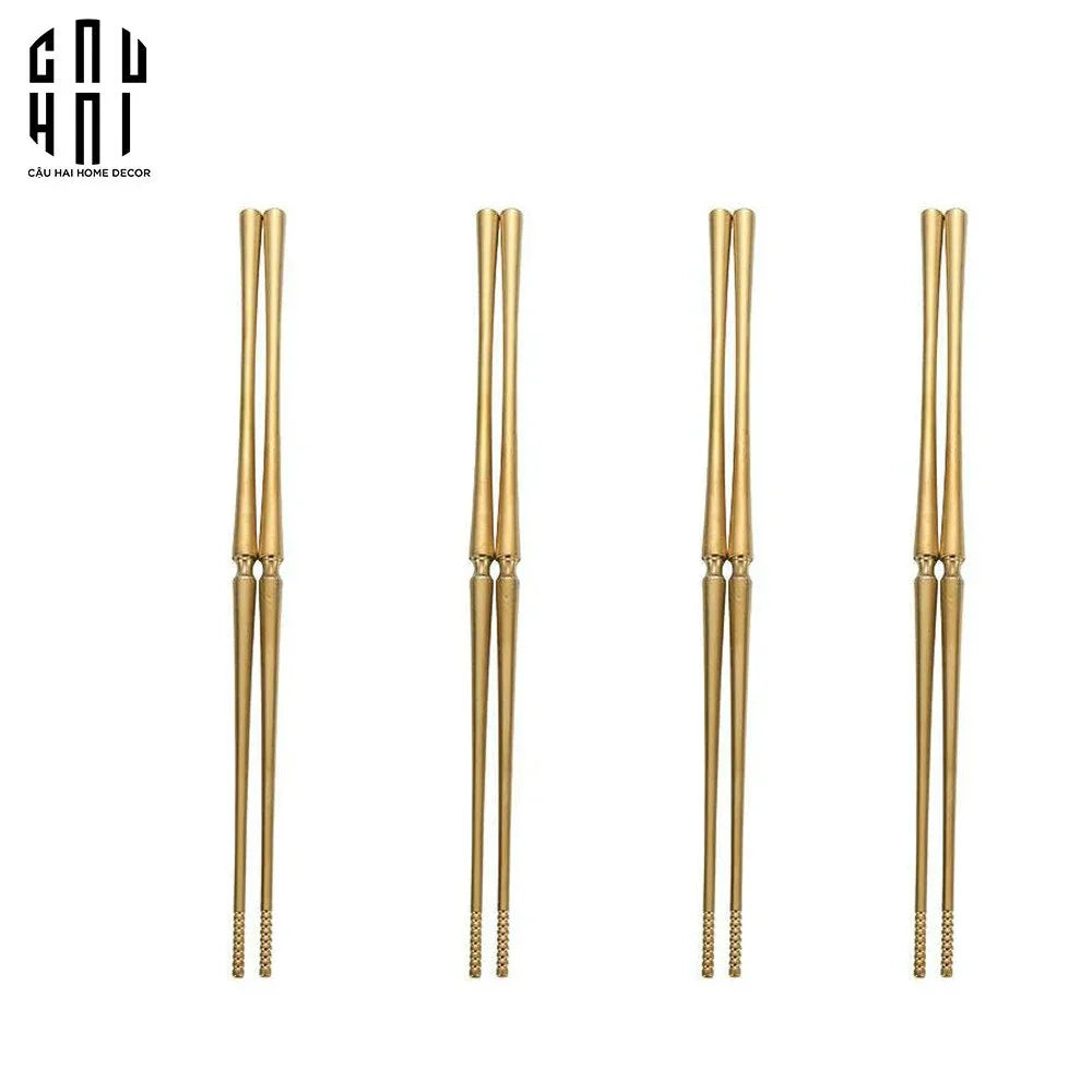 SET 4 ĐÔI ĐŨA GLAMOUR - GLAMOUR CHOPSTICK SET 4PCS ( SHINING )-CẬU HAI HOME DECOR