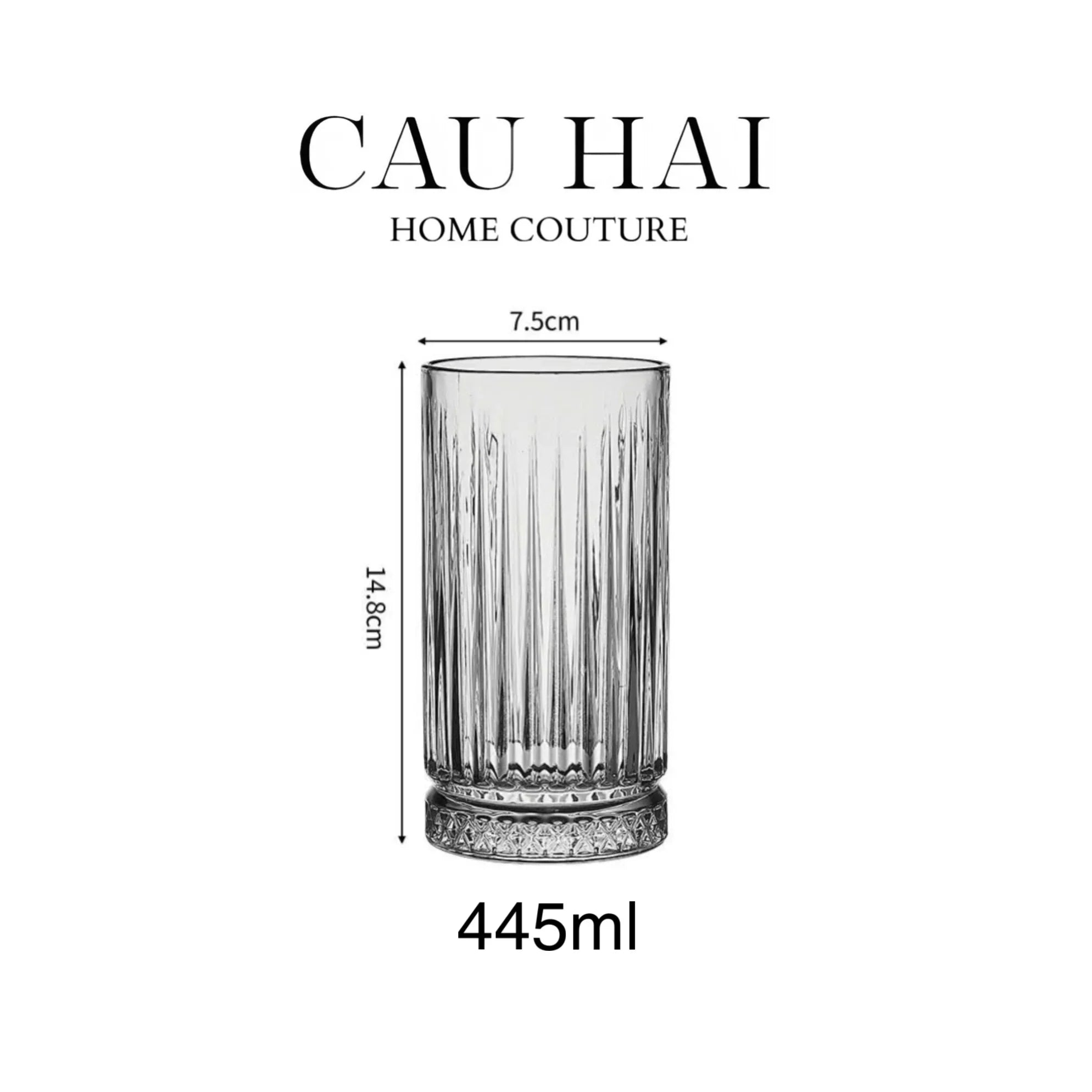 Set 4 Ly Thuỷ Tinh Richard 445ml - Richard Cristallerie Atélier-CẬU HAI HOME DECOR