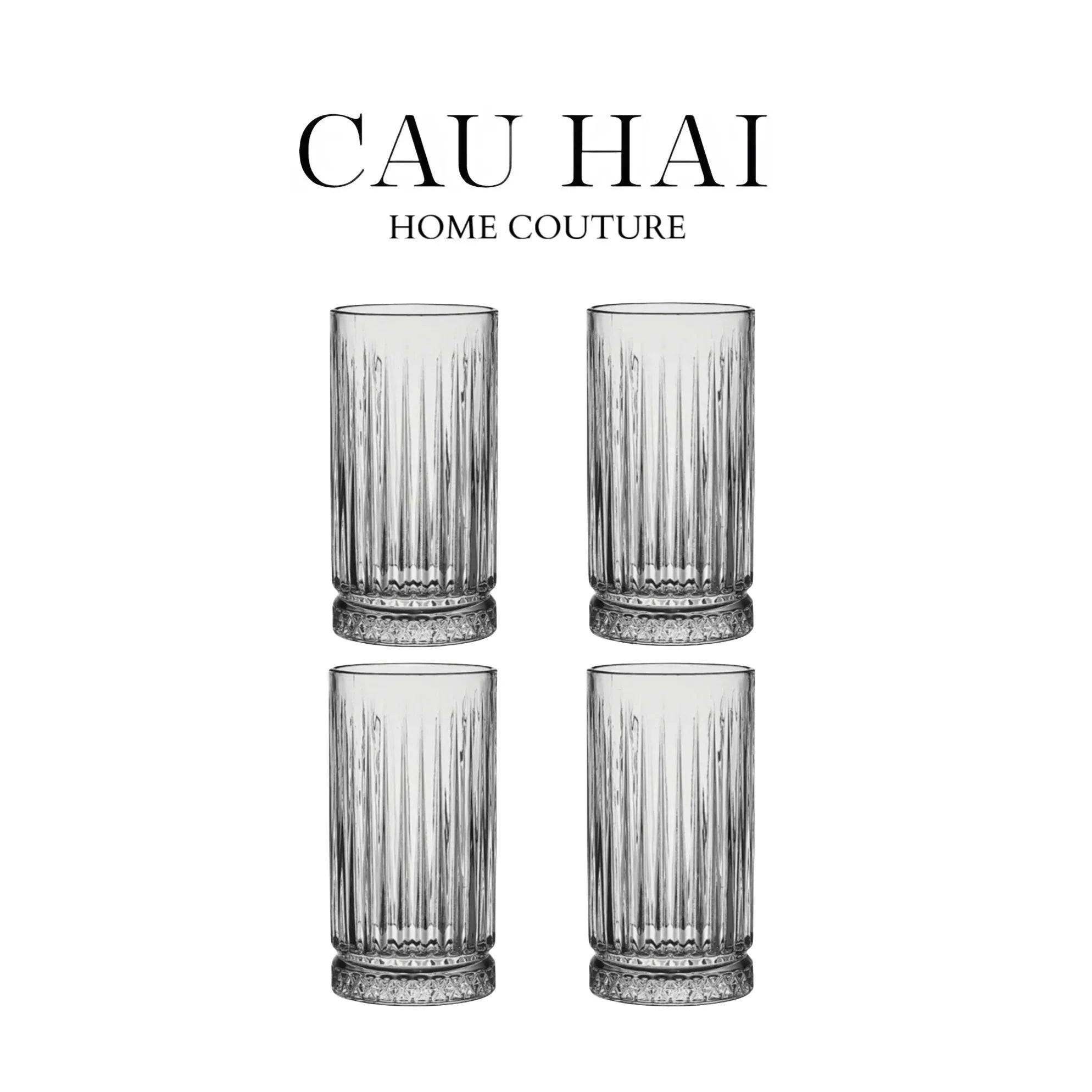 Set 4 Ly Thuỷ Tinh Richard 445ml - Richard Cristallerie Atélier-CẬU HAI HOME DECOR