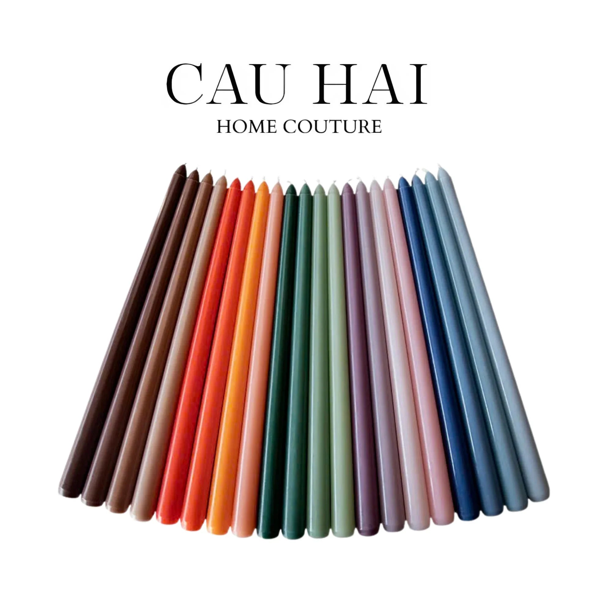 SET 4 NẾN GRADATION TAPER - BLUE/GREEN/PINK/EMERALD-CẬU HAI HOME DECOR