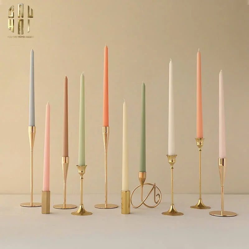 SET 4 NẾN GRADATION TAPER - BLUE/GREEN/PINK/EMERALD-CẬU HAI HOME DECOR