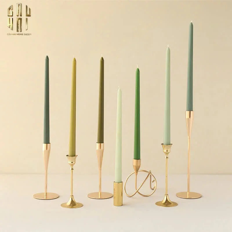 SET 4 NẾN GRADATION TAPER - BLUE/GREEN/PINK/EMERALD-CẬU HAI HOME DECOR