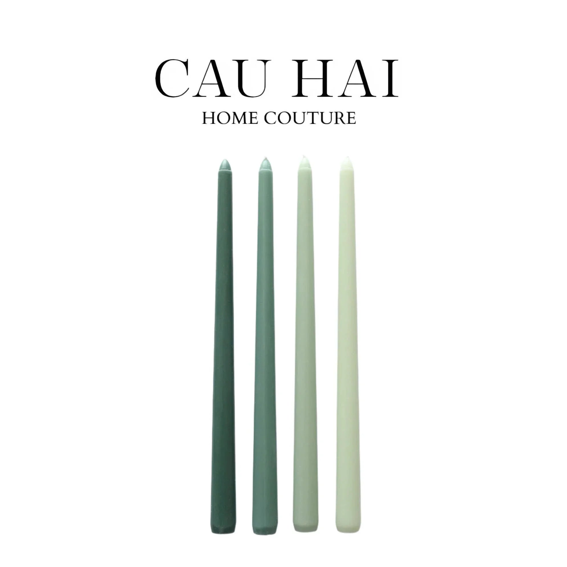 SET 4 NẾN GRADATION TAPER - BLUE/GREEN/PINK/EMERALD-CẬU HAI HOME DECOR