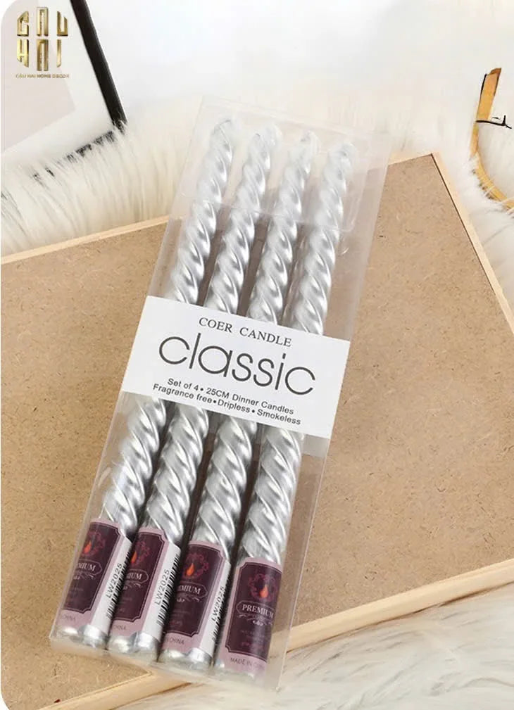 SET 4 NẾN TAPER-CẬU HAI HOME DECOR