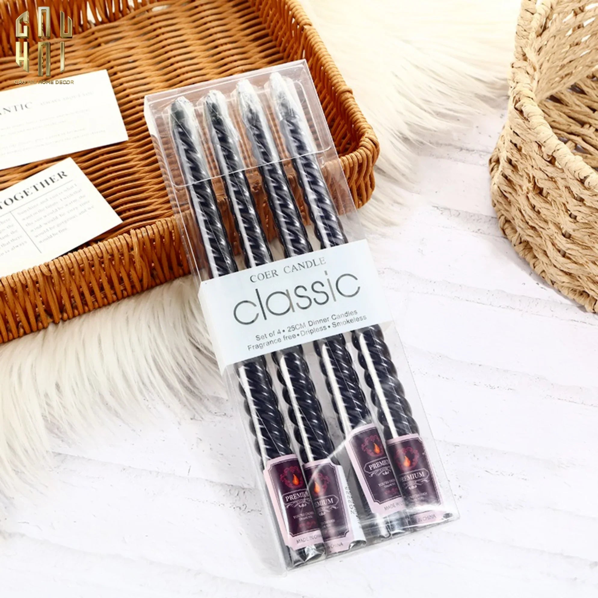 SET 4 NẾN TAPER-CẬU HAI HOME DECOR