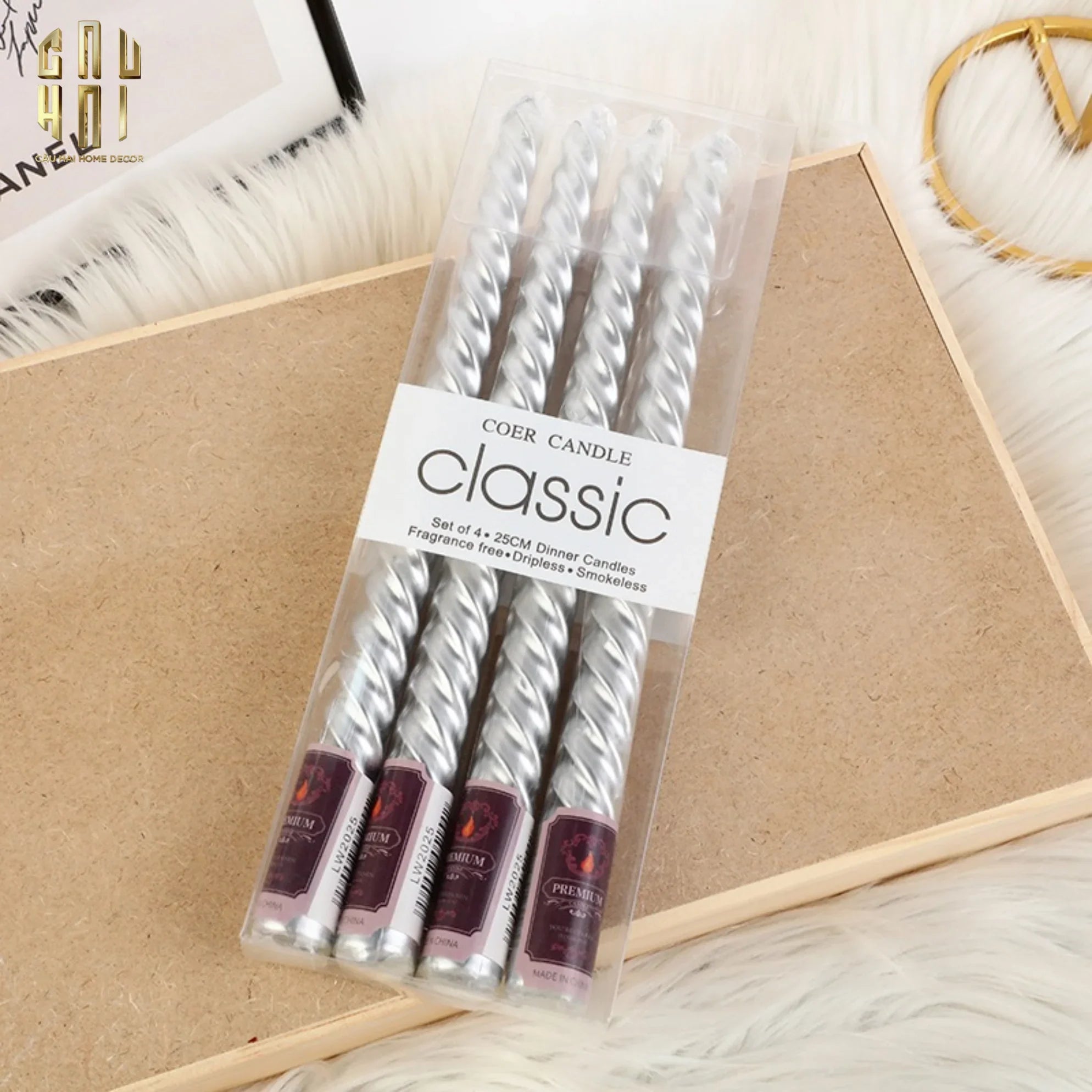 SET 4 NẾN TAPER-CẬU HAI HOME DECOR