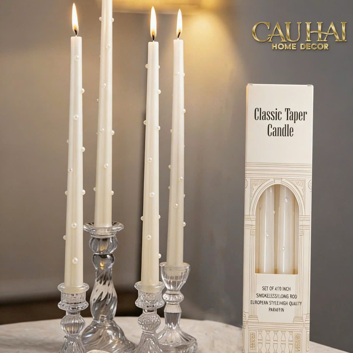 Set 4 Nến Thơm Pearl Radiance 4pcs-NẾN TRANG TRÍ-CẬU HAI HOME DECOR-CẬU HAI HOME DECOR