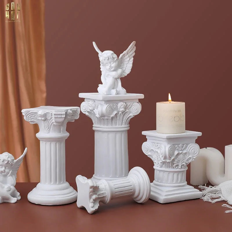 SET 4 TƯỢNG GOLDEN OLYMPUS - DÁT VÀNG 24K-CẬU HAI HOME DECOR
