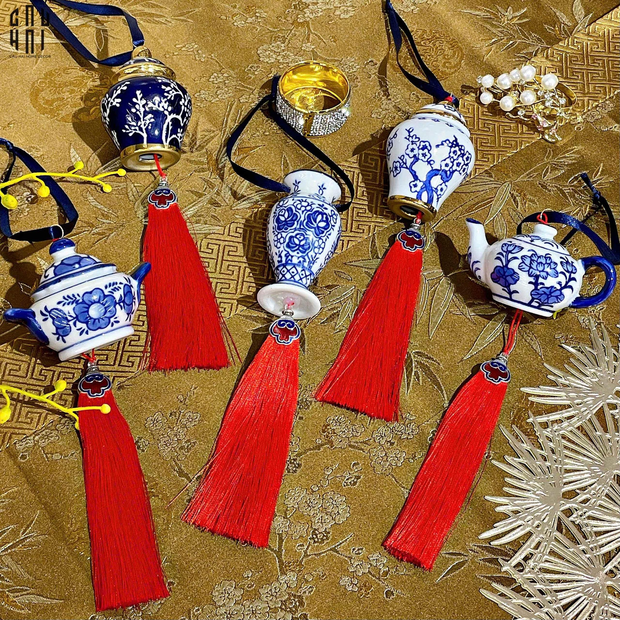 Set 5 Dây Treo Ceramic Indochine - CẬU HAI HOME DECOR