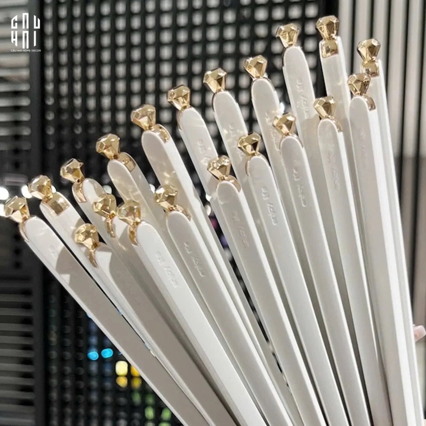 SET 5 ĐÔI ĐŨA KHÁNG KHUẨN DIAMOND ROUND-CẬU HAI HOME DECOR