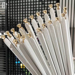 Set 5 Đôi Đũa Sợi Thuỷ Tinh - Diamond Gold Antibacterial Chopsticks 24cm-CẬU HAI HOME DECOR