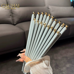 Set 5 Đôi Đũa Sợi Thuỷ Tinh - Diamond Gold Antibacterial Chopsticks 24cm-CẬU HAI HOME DECOR