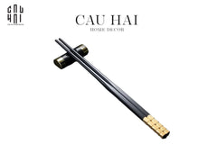 Set 5 Đôi Đũa Sợi Thuỷ Tinh - Facetté Gold Chopsticks 27cm-CẬU HAI HOME DECOR