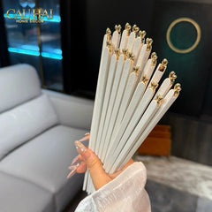 Set 5 Đôi Đũa Sợi Thuỷ Tinh - Love Heart Antibacterial Chopsticks 24cm-CẬU HAI HOME DECOR