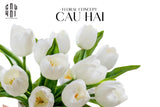 SET 5 HOA TULIP MILK GRACE-CẬU HAI HOME DECOR