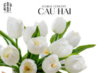 Set 5 Hoa Tulip Milk Grace-Hoa Lụa-CẬU HAI HOME DECOR