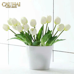 Set 5 Hoa Tulip Softy Mulberry / Sesame / Rouge 35Cm-CẬU HAI HOME DECOR