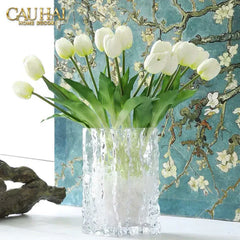 Set 5 Hoa Tulip Softy Mulberry / Sesame / Rouge 35Cm-CẬU HAI HOME DECOR