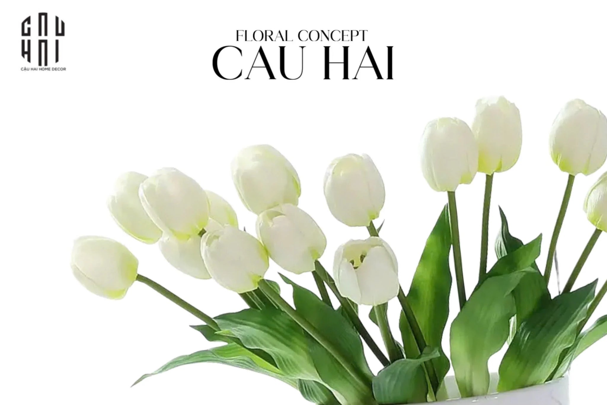 Set 5 Hoa Tulip Softy Mulberry / Sesame / Rouge 35Cm-CẬU HAI HOME DECOR
