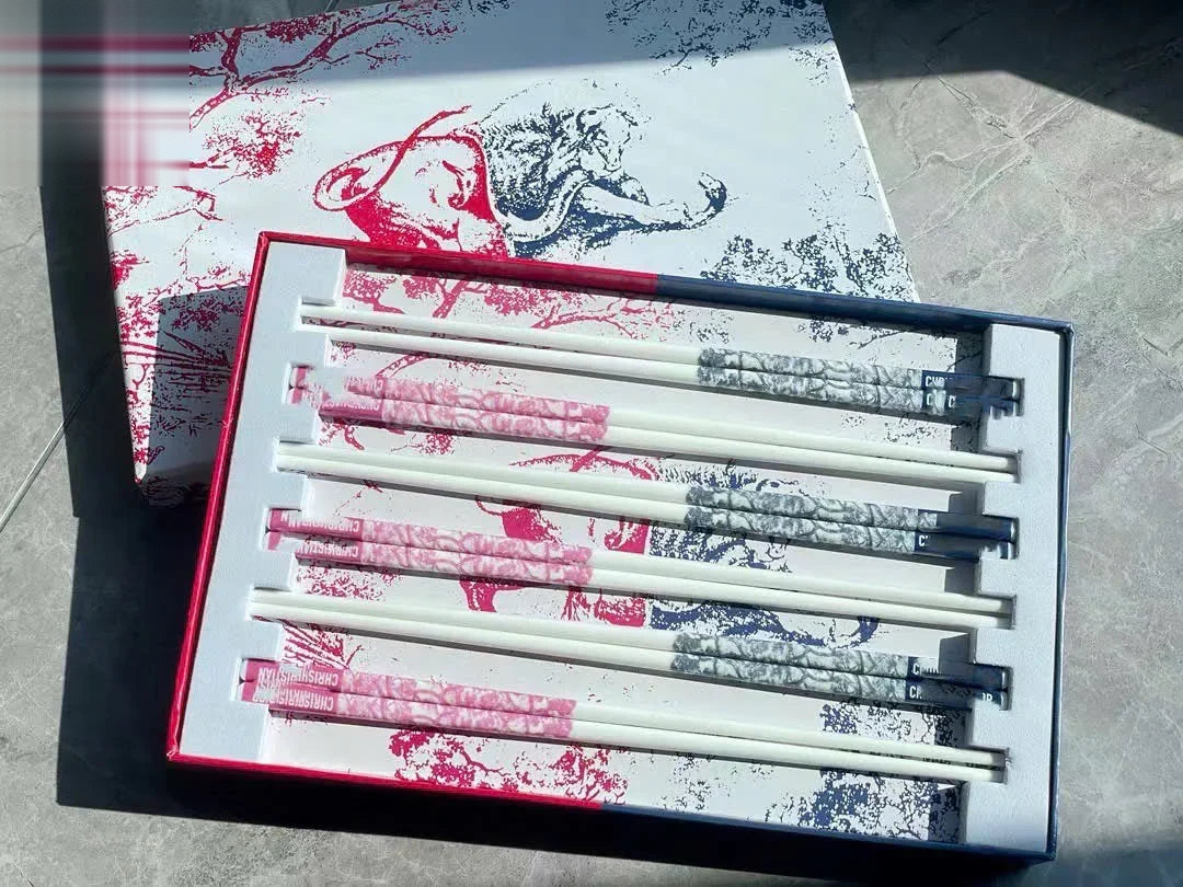 Set 6 Đôi Đũa Sứ  Jungle Couture Ceramic Chopsticks Set