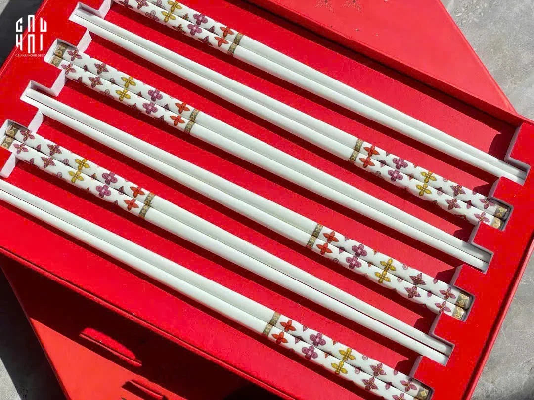 SET 6 ĐÔI ĐŨA LOUIS V MONOGRAM MULTICOLOR - FULLBOX-CẬU HAI HOME DECOR