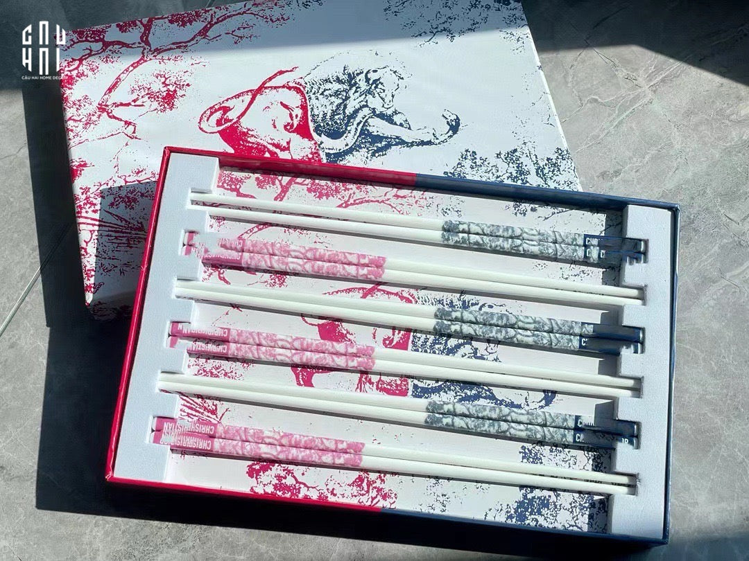 Set 6 Đôi Đũa Sứ Jungle Couture Ceramic Chopsticks Set-CẬU HAI HOME DECOR