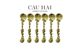 SET 6 MUỖNG SHELL GOLD - LUMIÈRE COFFEE SPOON-CẬU HAI HOME DECOR