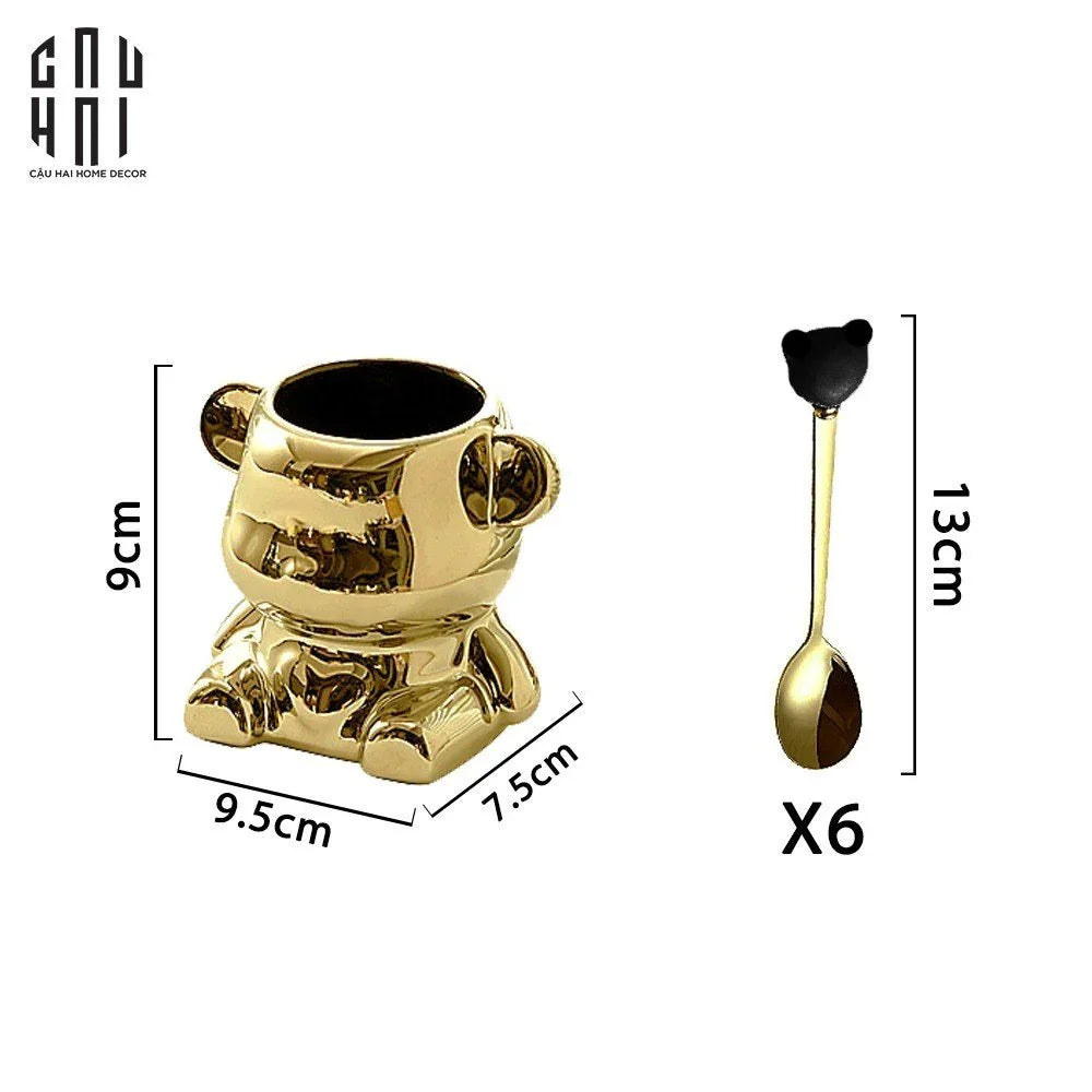 SET 6 MUỖNG TRÁNG MIỆNG CUTIE BEAR-CẬU HAI HOME DECOR