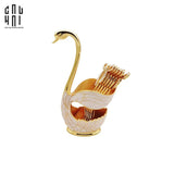 SET 6 MUỖNG TRÁNG MIỆNG GOLDEN SWAN PREMIUM-CẬU HAI HOME DECOR