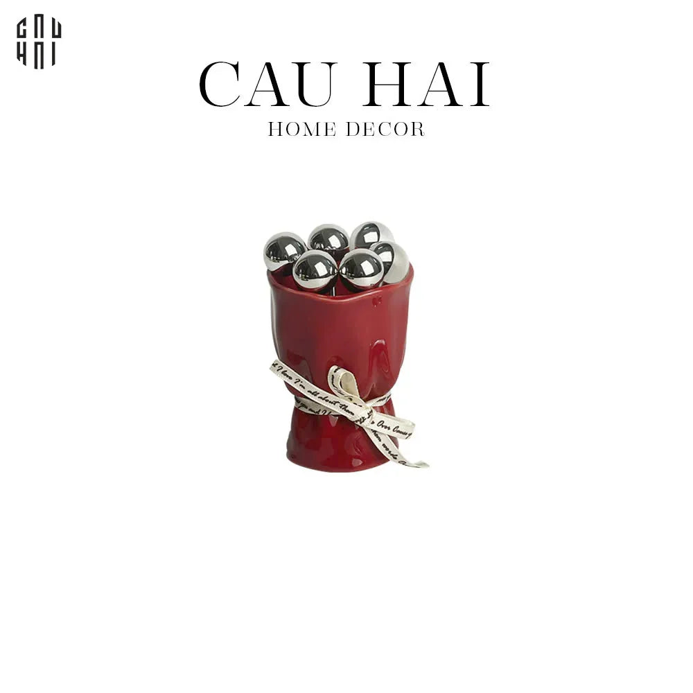 SET 6 NĨA TRÁNG MIỆNG BOUQUET-CẬU HAI HOME DECOR