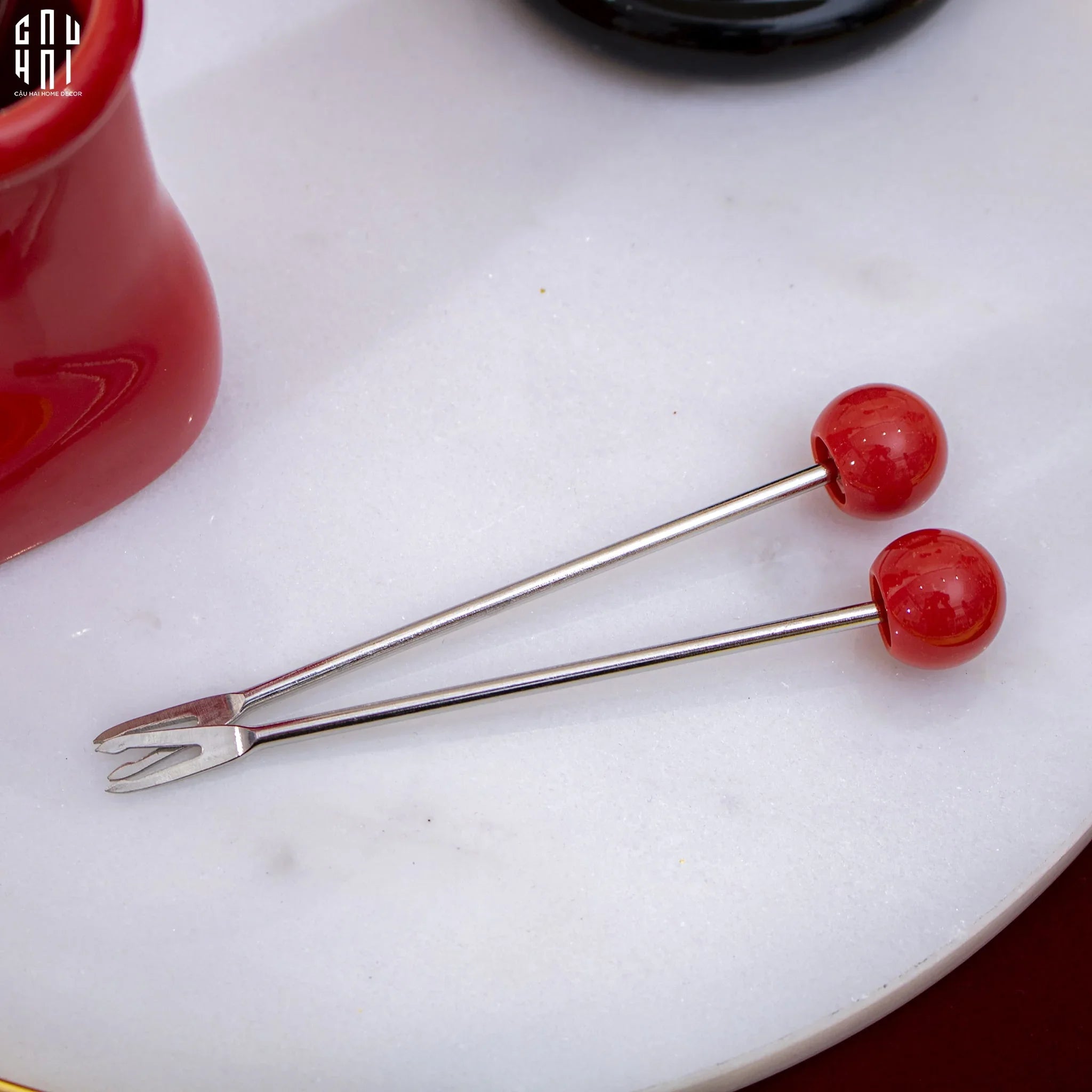 SET 6 NĨA TRÁNG MIỆNG RED BOOT-CẬU HAI HOME DECOR