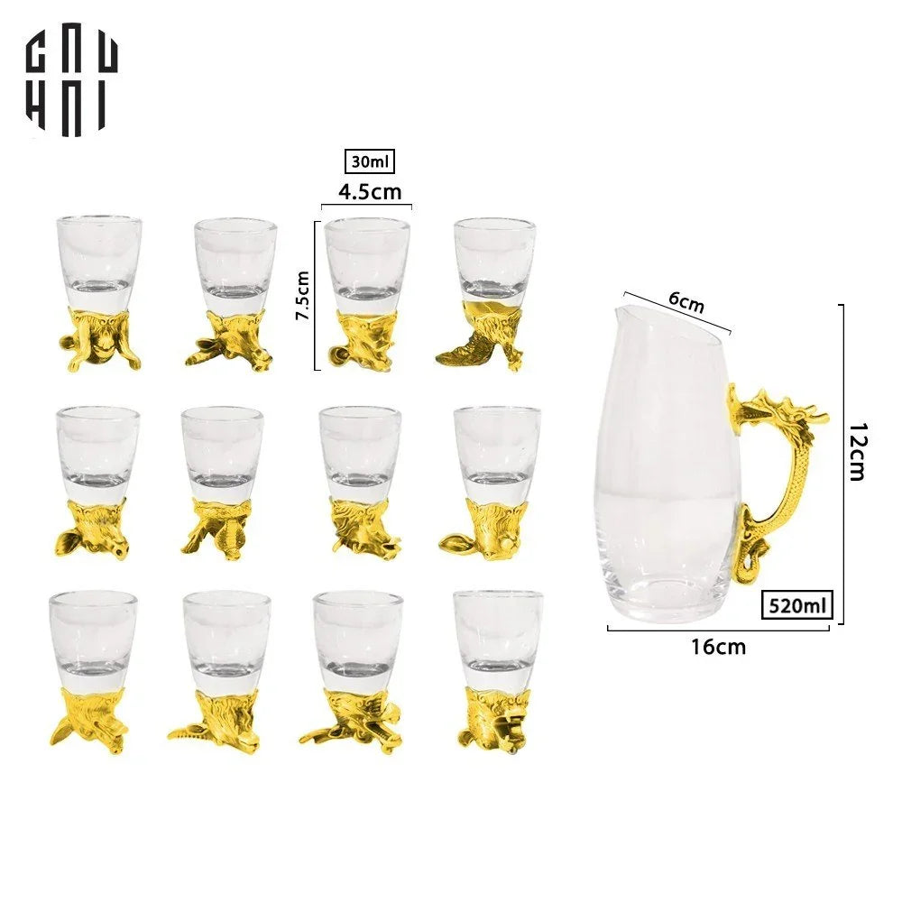 SET BÌNH NƯỚC 12 CON GIÁP PREMIUM-CẬU HAI HOME DECOR