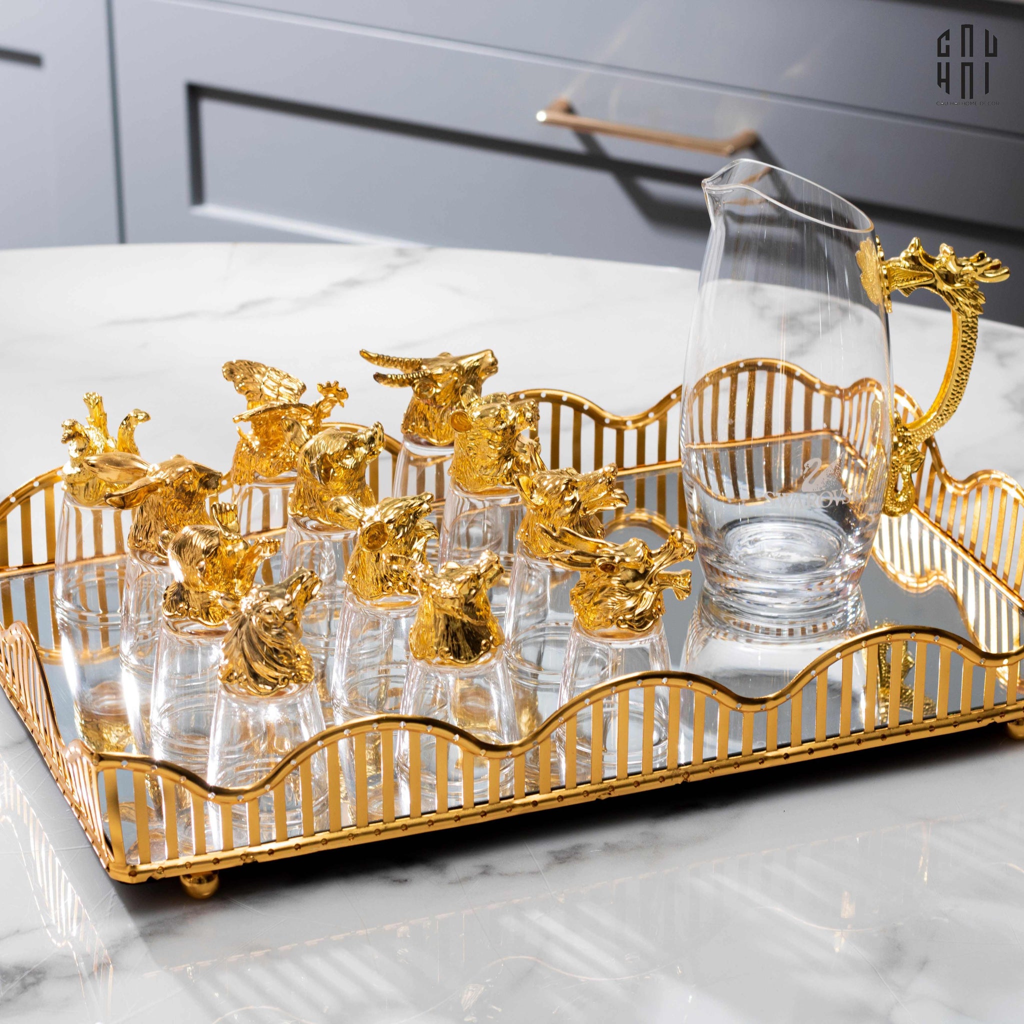 SET BÌNH NƯỚC 12 CON GIÁP PREMIUM-CẬU HAI HOME DECOR