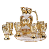 Set Bình Nước Ly Thủy Tinh Papillon Éclat D’Or 7pcs-Set bình nước Carafe & Glassware Ensemble-CẬU HAI HOME DECOR