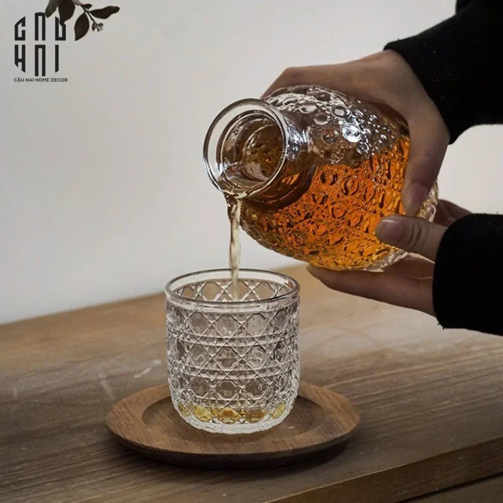 Set Bình Rót Liquor Cristallerie Atélier Cannage Facetté Up - CẬU HAI HOME DECOR